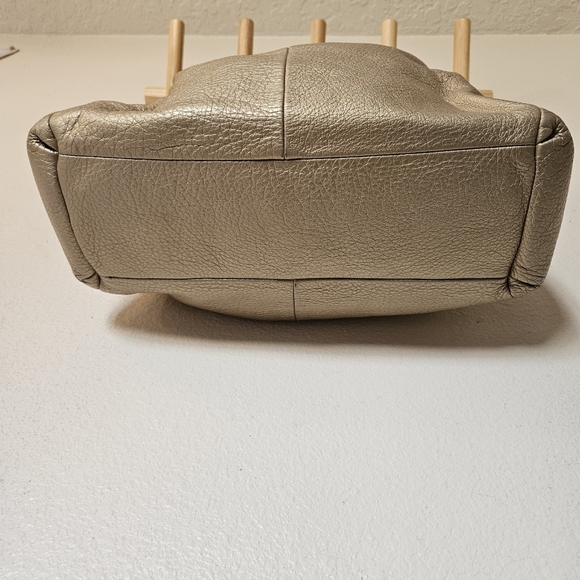 Coach Madison Phoebe Polished Gold Metallic Medium Slouchy Leather Hobo Handbag - Picture 7 of 16